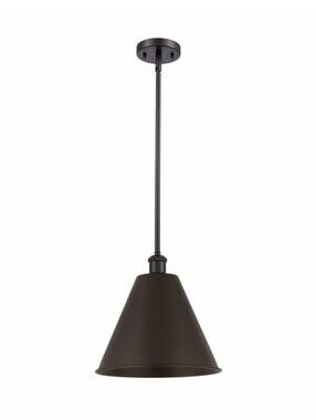 NIB Innovations Lighting Nyle Oil Rubbed Bronze Cone Pendant 516-1S